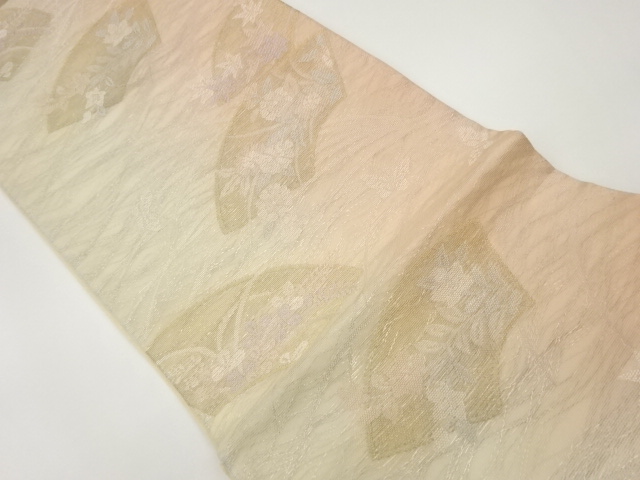 JAPANESE FUKURO OBI FOR SUMMER / WOVEN BUTTERFLY